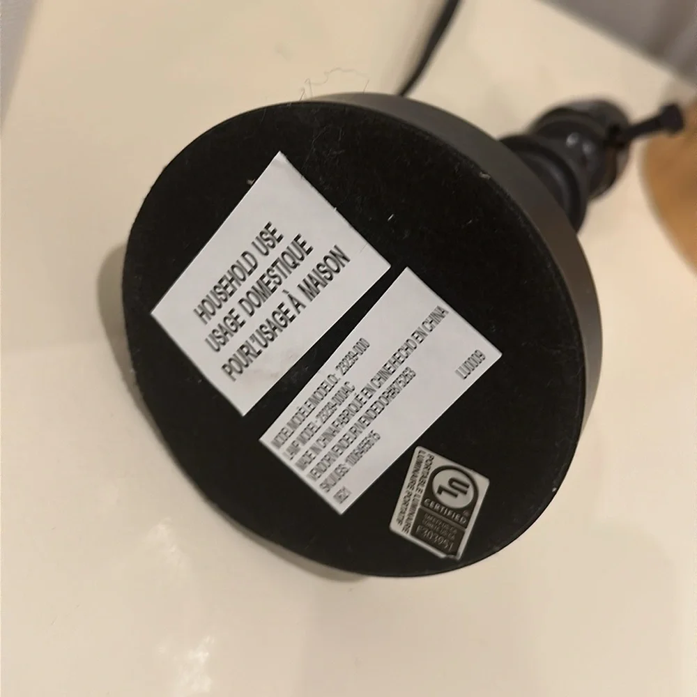 Petite Table Lamp Black Lamp White Taper Shade